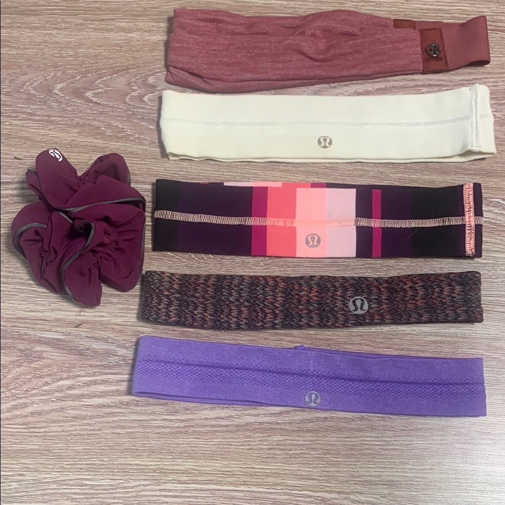 Lululemon Athletica Brown and Cream Hair Accessories Set